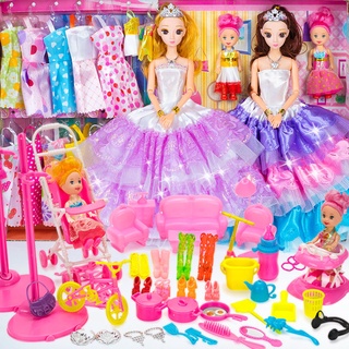 Compre 45cm princesa barbie boneca roupas arrastando vestido de casamento  crianças presente moda brinquedo acessórios decoração para casa