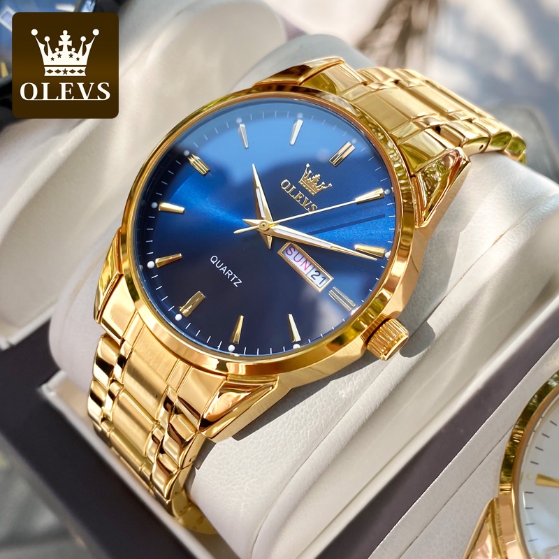 OLEVS 6898 relogio masculino relógios masculinos dourado a prova d água original luxo Acero inoxidable