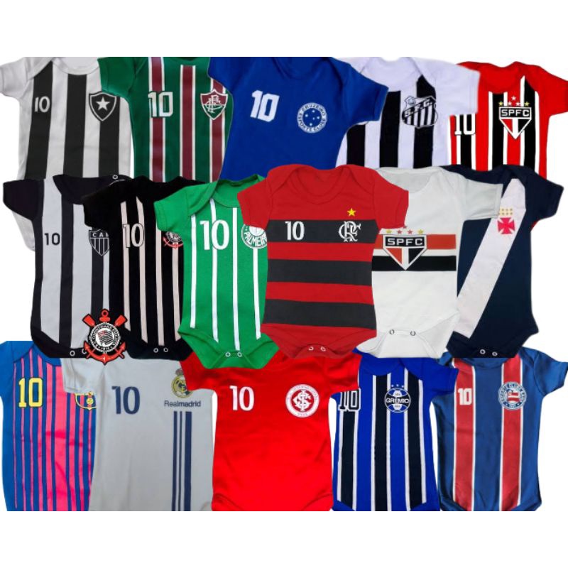 Body de Bebê Times/ Temáticos/ Mesversário - 100% Algodão