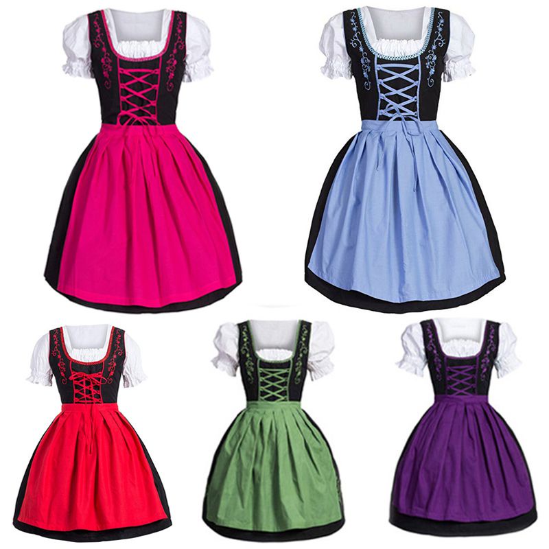 Vestir Roupa Bavária Alemã Dirndl Costume Cosplay Festival Garçom Oktoberfest