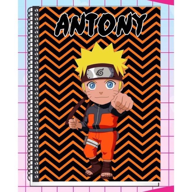 Caderno de Desenho A4 no Tema Naruto