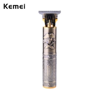 Aparador De Pelos Elétricos Kemei T9 0MM , Máquina De Acabamento De Cabelo