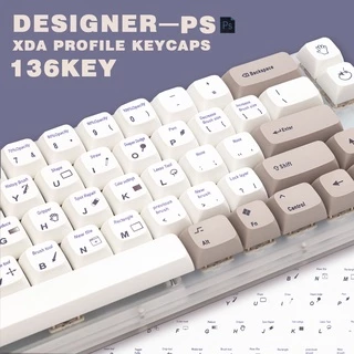 Designer-PS/AI Keycaps PBT XDA Profile 136Key Compatível Com 60/70/80/108Key Teclado Mecânico De Jogo Keycap