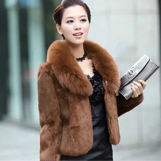 Luxo Imitação Rex Coelho Casaco De Pele Das Mulheres Curto Inverno Artificial Gola De Raposa Jaqueta em Promoção na Shopee Luxo Imitação Rex Coelho Casaco De Pele Das Mulheres Curto Inverno Artificial Gola De Raposa Jaqueta
