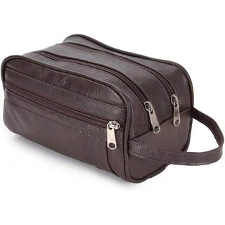 Necessaire feminina masculina em Couro Legítimo organizador de mala Viagem