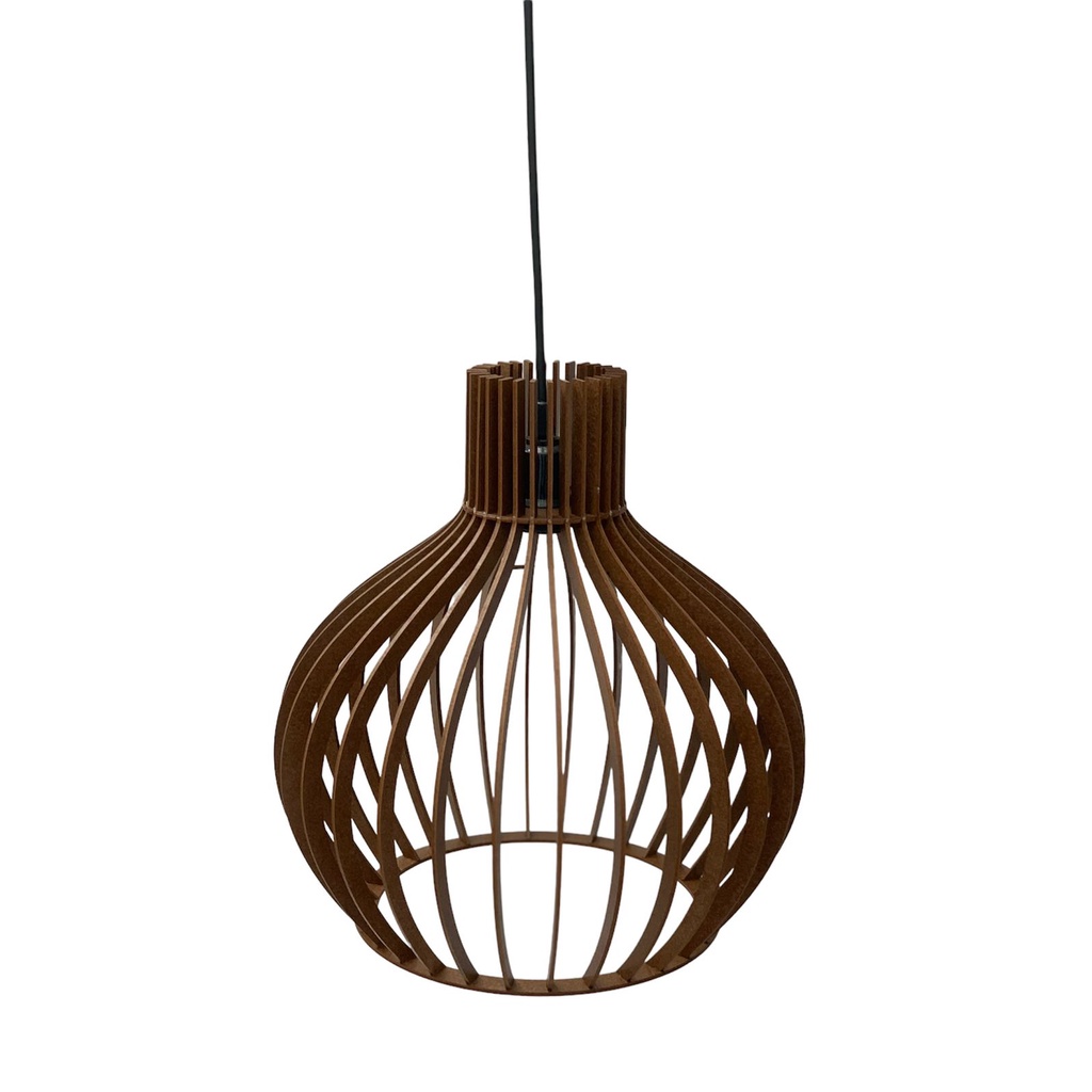 Lustre de Teto Luminaria Sem Pendente Lustre Grande De Teto Madeira Mdf Marron Shopee Brasil
