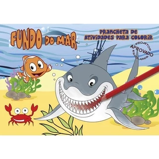 Fundo do Mar - Prancheta de Atividades para Colorir