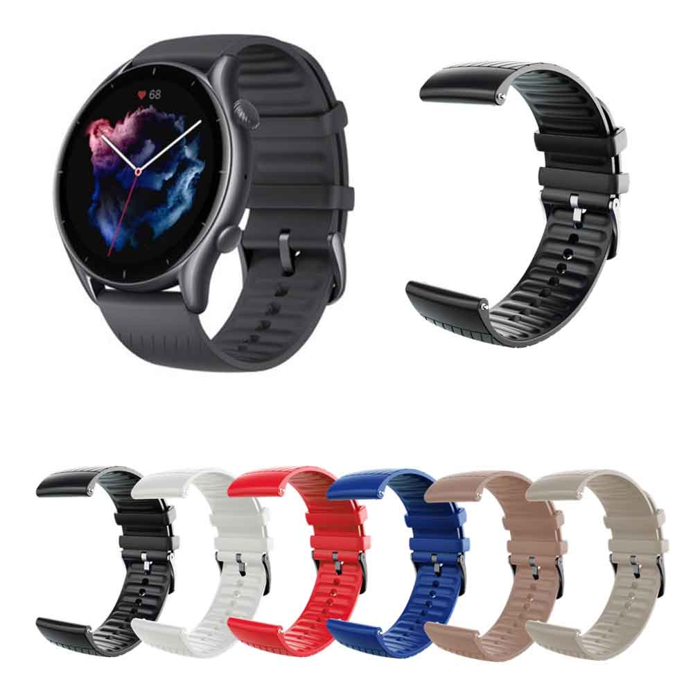 Pulseira Smartwatch 22mm Para Huami Amazfit GTR 3/Pro De Silicone 2 2e 47MM Esportiva
