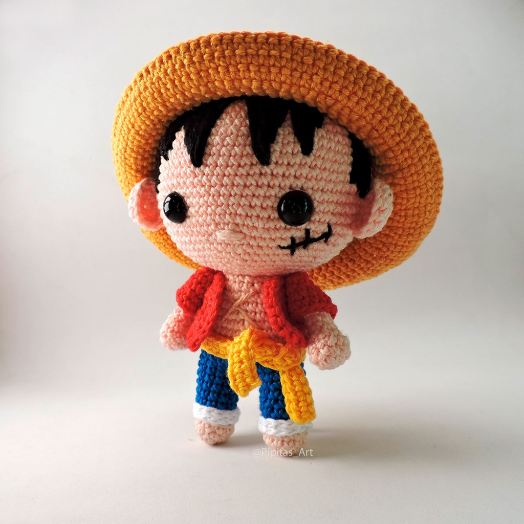 Monkey D. Luffy One Piece Crochê Amigurumi
