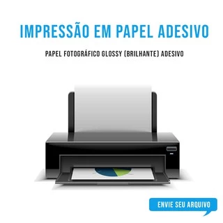 Impressão Colorida em Papel ADESIVO Fotográfico Brilhante (A4) de 135g - Fotos, etiquetas, indicadores e etc