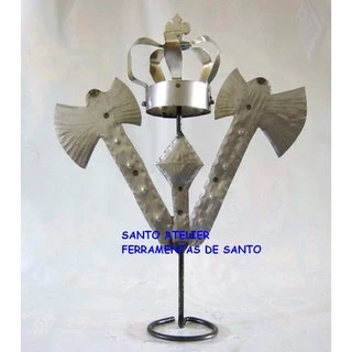 Xangô agodô airá Assentamento Ferramenta Xangô ponto no ferro no candomblé na umbanda 37 cm
