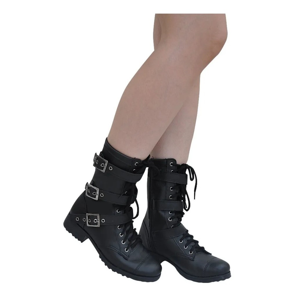 Bota feminina estilo store rock