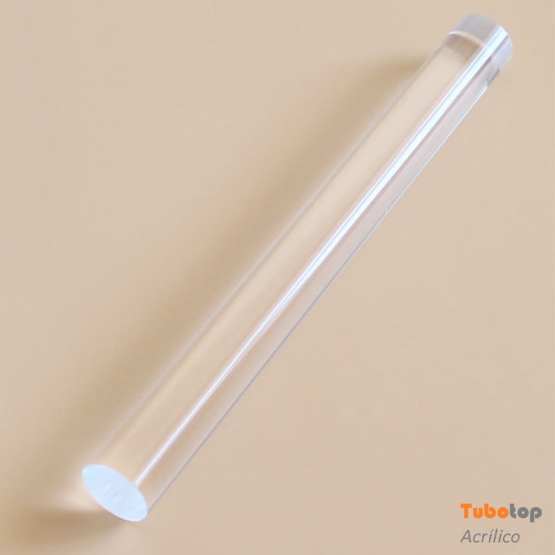 Bastão Acrílico Cristal - Tarugo Redondo - Comprimento 50cm