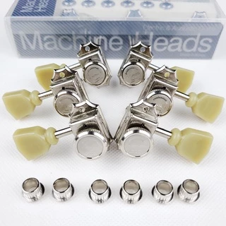 Conjunto 1 3R3L Deluxe Locking Do Vintage Máquina De Guitarra Elétrica Cabeças Tupers Para LP SG Bloqueio Corda Tuning Pegs Níquel