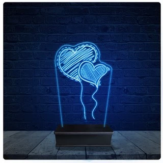 Luminária Led Acrilico Abajur - Dia dos Narmorados 02