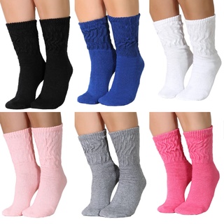 KIT 6 Pares de Meia aeróbica Feminina academia cano médio variadas