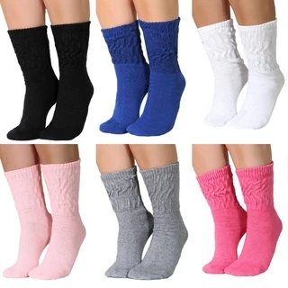 KIT 6 Pares de Meia aeróbica Feminina academia cano médio variadas