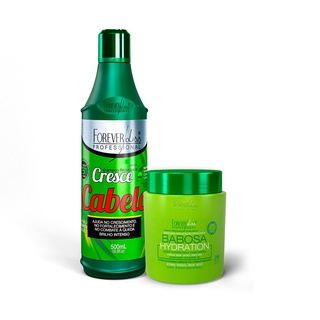 Kit Cresce Cabelo com Shampoo e Máscara Babosa Forever Liss