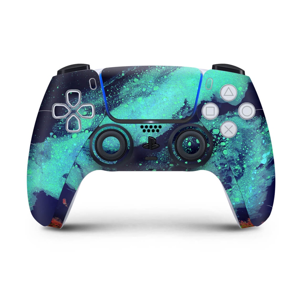 Skin PS5 Controle Playstation 5 Adesivo - Folhas Lilás - Escorrega