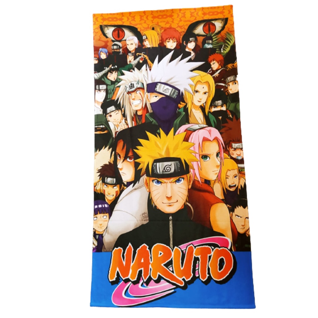 Jogo de Toalhas Naruto Desenho Anime Uma de Banho Outra de Rosto/Mão