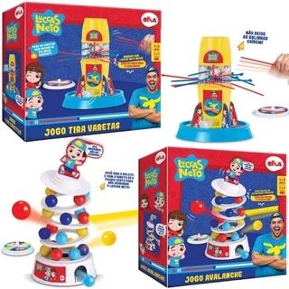 Kit Luccas Neto 2 Jogos Infantil Tira Varetas + Avalanche