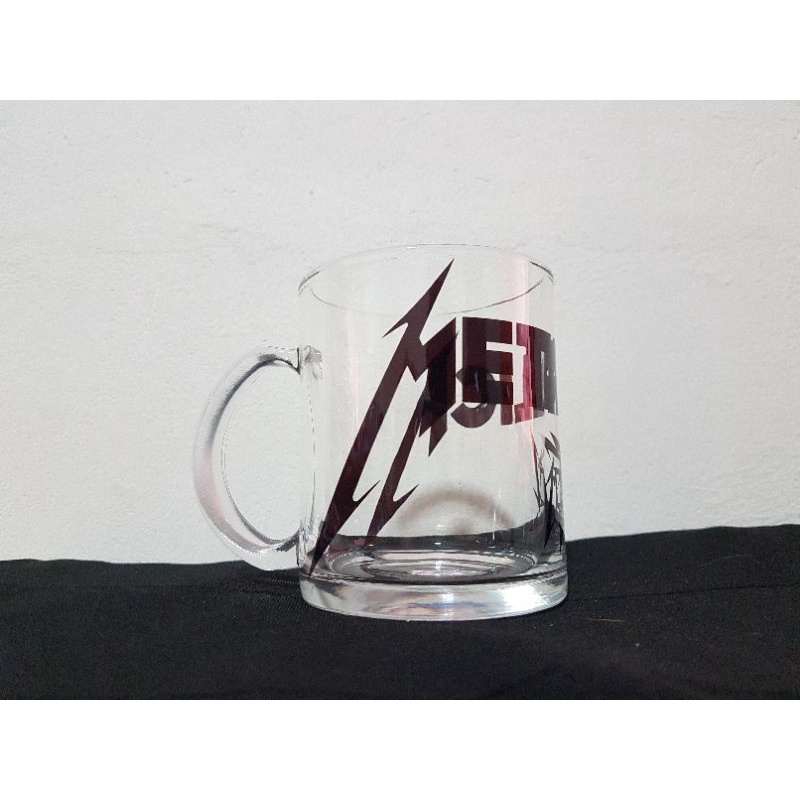 CANECA METALLICA DE VIDRO