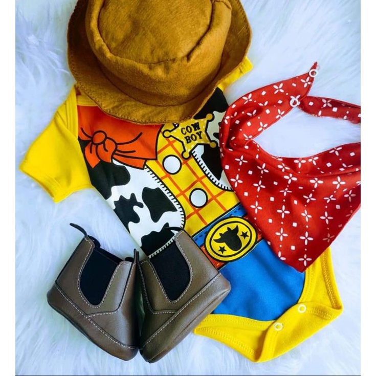 Body Temático Bebê Mêsversário Infantil Woody Toy Story