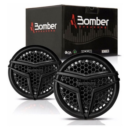 Mini Tweeter Bomber Bl20 160w Rms Piezoelétrico Preto Par