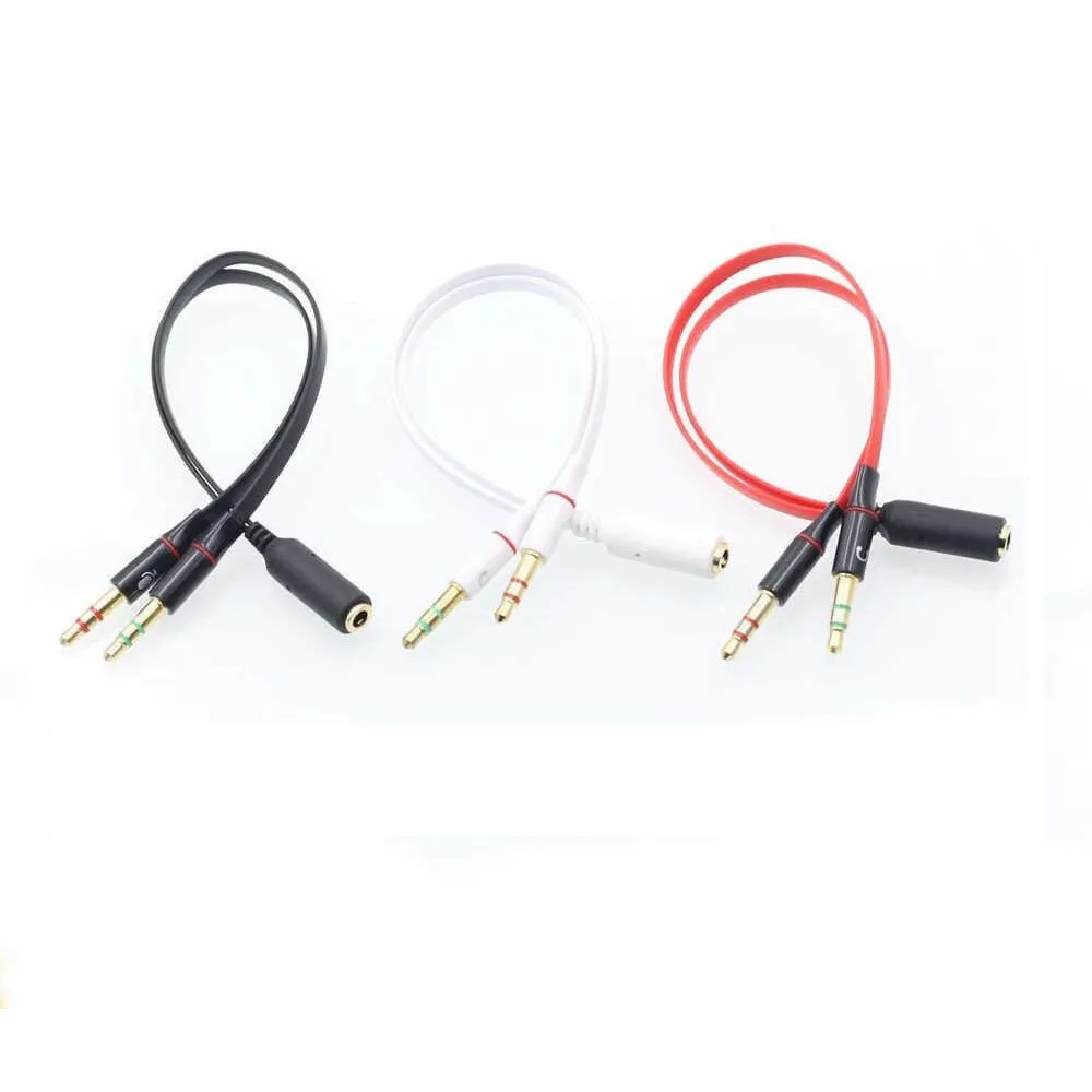 Cabo Adaptador Y Divisor Splitter de Áudio P2/P3 Headset MIC/EAR 3,5mm p/ PC ou Notebook