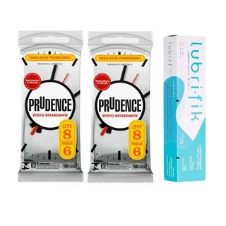 Camisinha Preservativo Retardante 2x8 un + Lubrificante