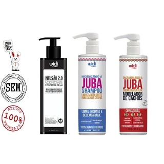 Kit C/3 Infusão 2.0 Acidificante Controle De Ph + Shampoo Higienizando A juba e Encrespando a Juba Widi Care