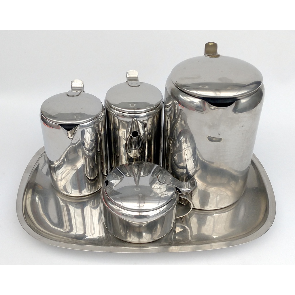 Conjunto ou Jogo com 5 peças em alumínio para Chá & Café - Alumínio Vigor