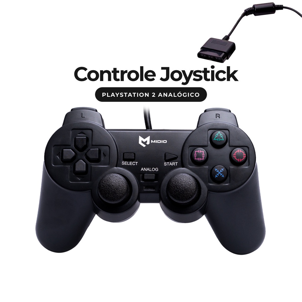 Controle Jogos Ps2 Com Fio Manete RESISTENTE