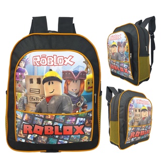 Roblox-Mochila de Impressão Cartoon para Estudante Masculino e