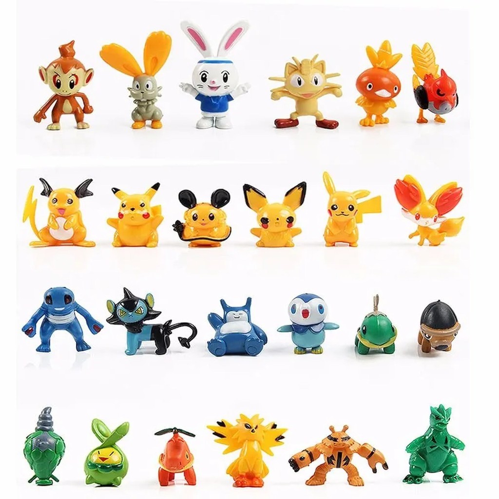 Lote De 24 Bonecos Miniatura Pokémon | Shopee Brasil