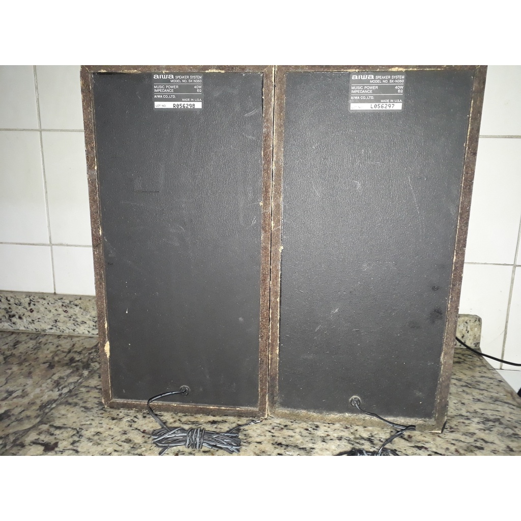 Caixas Acústicas Aiwa Sx-n350 Potência 40 Watts Impedância 6 Ohms