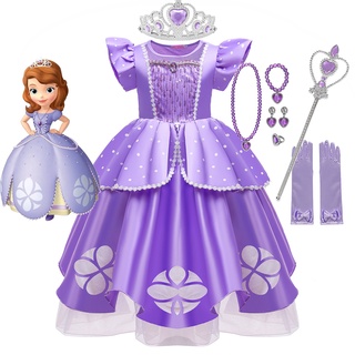 Fantasia Carnaval Princesinha Sofia Lilas Bebe Infantil Luxo