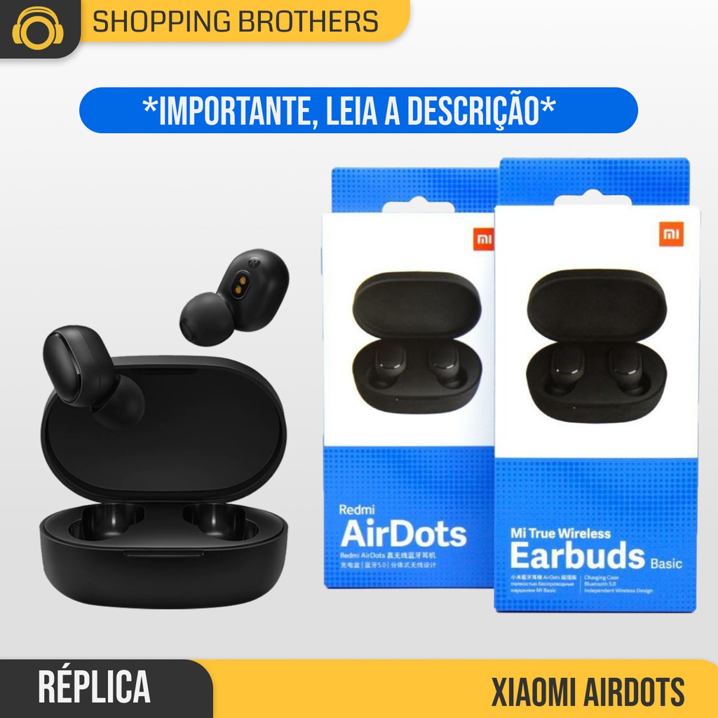 Fones Bluetooth sem fios Xiaomi AirDots REPLICA