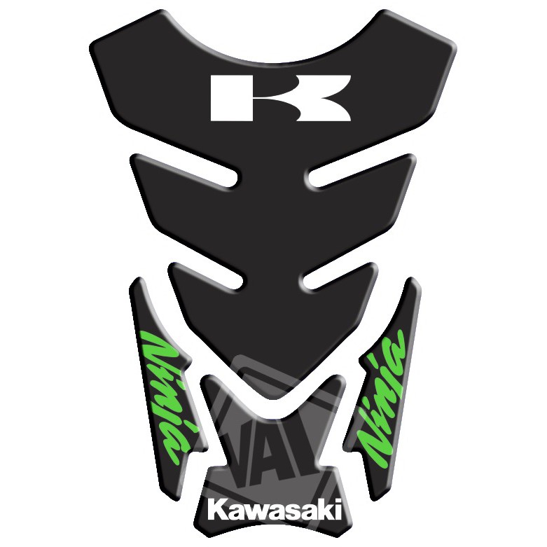 Tankpad Aus Kunstharz Für Kawasaki Z1000 - 3D Effekt In Rot-Schwarz