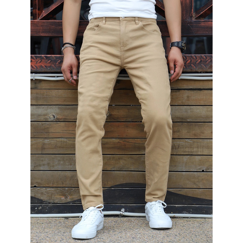 Calça cor best sale creme masculina