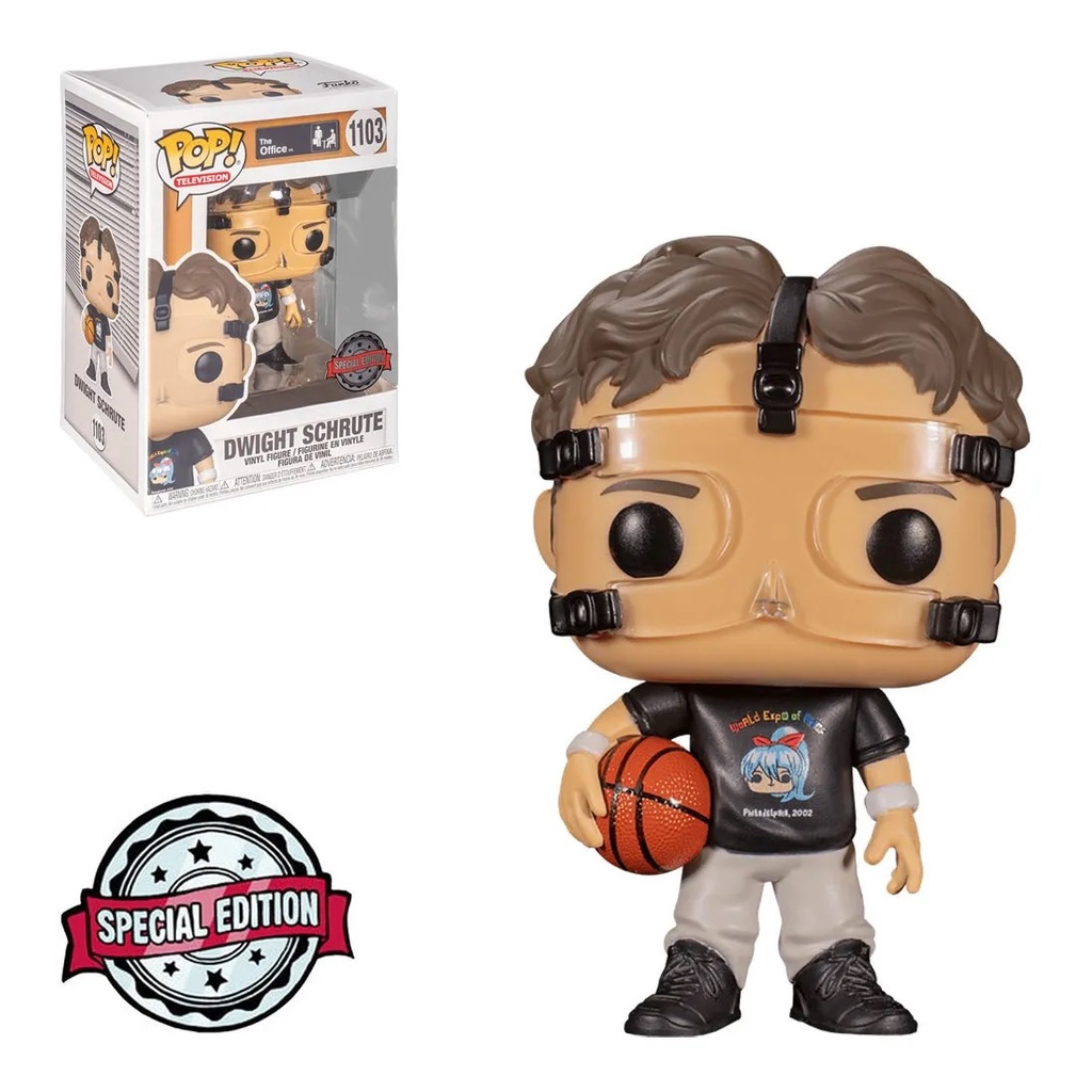 Funko Pop! The Office Dwight Schrute Basketball #1103 Exclusive Avec Protection Chalice Collectibles