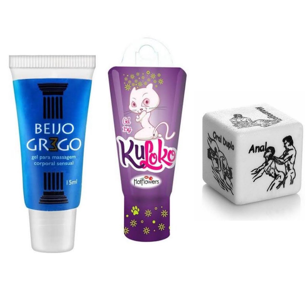 Kit Oral Gay Beijo Grego Dessensibilizante Anal Ku loko e Dado Kama Sutra |  Shopee Brasil