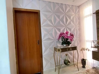Placas Revestimento 3d Solução De Parede Placas Psai 50x50cm Sofisticado Moderno Decorativo Lavável