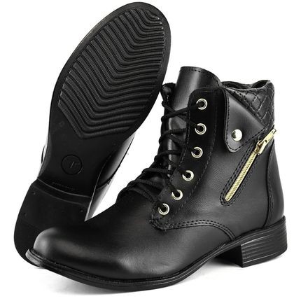Kit Pares Bota Botinha Coturno Feminino Cano Curto Médio Amarrar