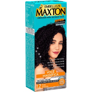 Tinta de Cabelo Maxton Você Mais Magnífica Preto Ametista 1.2 KIT ECONOMICO