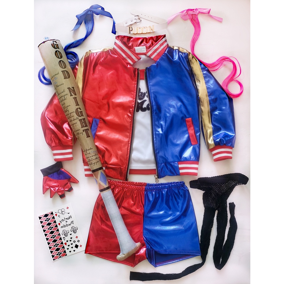 Fantasia Roupa Alerquina Infantil Arlequina Harley Quinn Esquadrão