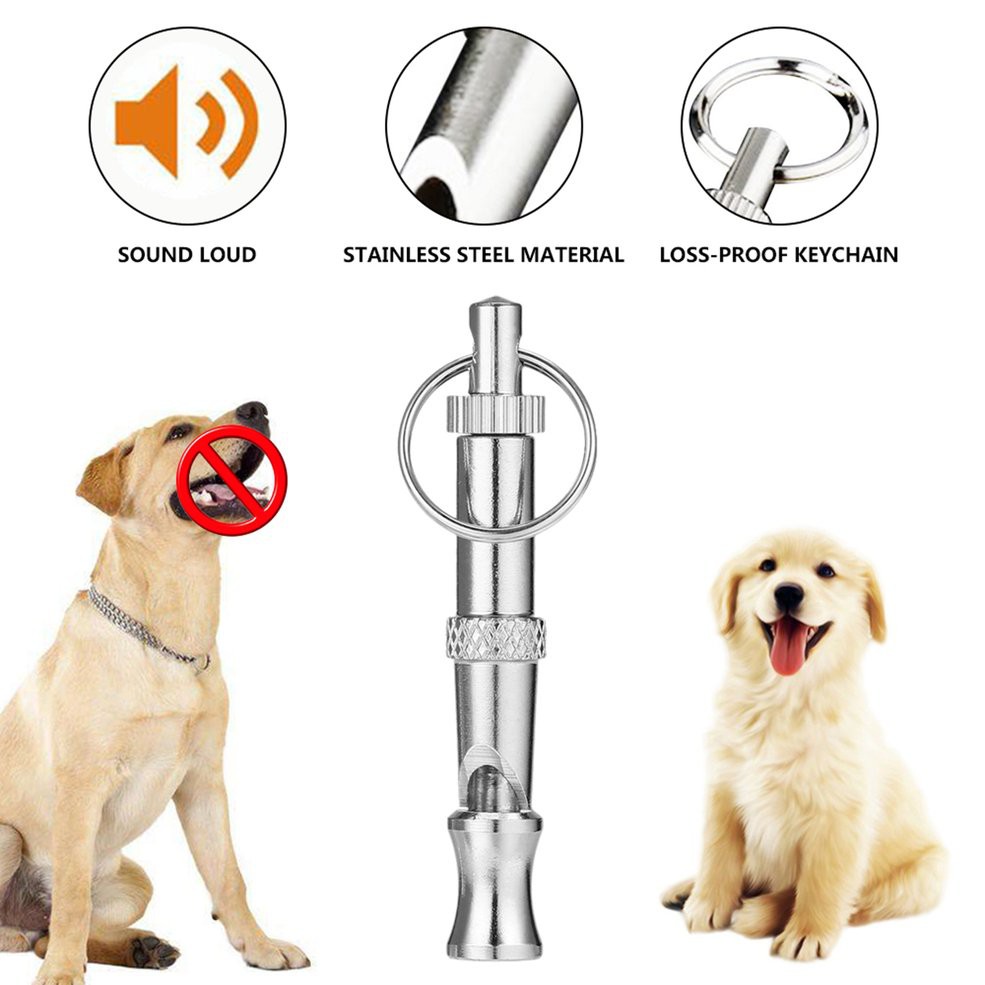Apito para cães apito ajustável para treinamento de animais de estimação cães de estimação filhotes apitos de aço inoxidável