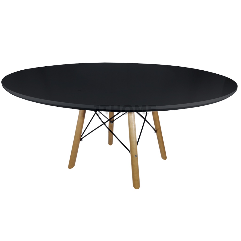 Mesa Centro Sala Base Eiffel Charles Eames 45cm + Tampo Redondo 70cm Mdf