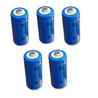 Bateria Pilha Recarregável 16340 3,7v Cr123a Pronta Entrega 5 unidades