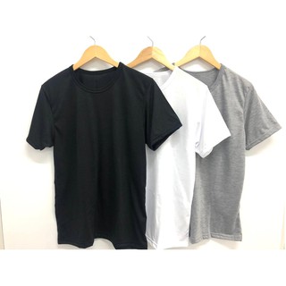 Kit 3 camisas masculinas PRETO, BRANCA, CINZA MESCLA 100% poliéster para sublimar.